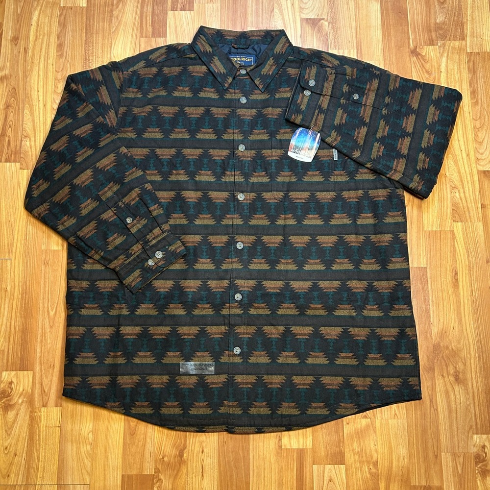 NEW Vintage Woolrich Mustang Southwest Blanket Jacket Mens 2XL Quilted Lined - Picture 12 of 14